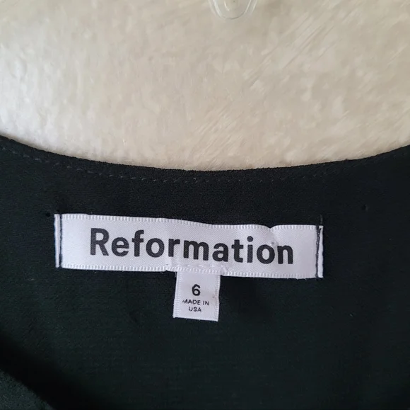 Reformation Black Button-Front Lace-Trim Maxi Dress - Picture 9 of 11